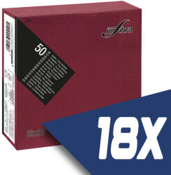 INFIBRA szalvéta 33x33cm bordó 2 rétegű 50 lap/csomag (18 csomag) (I0306-KARTON)