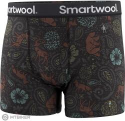 Smartwool Merino Print Boxer Brief boxeralsó, black paisley (S)