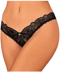 Obsessive Donna Dream - csipkés nyitott tanga (fekete) XS/S méret