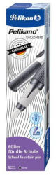 Pelikan Stilou pelikano structure, penita m, grip ergonomic, pentru dreptaci, 1 patron mare albastru inclus, culoare gri, in cutie de ca (824507)