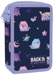 DERFORM Penar echipat cu 3 fermoare Derform BackUP 7 EW 25, Motiv violet kittens (PB7EW25) Penar