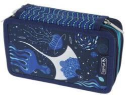 Herlitz Penar echipat 31 piese, 3 compartimente, motiv deep ocean (50043415) Penar