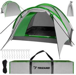 Trizand Nevada 4 személyes Kempingsátor előtetővel 200x200cm - szürke-zöld (5900779950085)