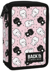 DERFORM Penar echipat cu 2 fermoare Derform BackUP 6 DW 32, Motiv Pink Kitties (PB6DW32) Penar