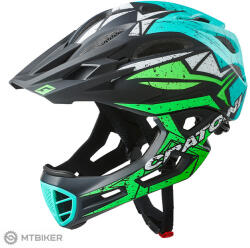 Cratoni C-MANIAC Pro sisak, fekete/lime/matt türkiz (L-XL (58-61 cm))