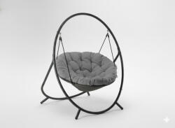 Patio Függő Fotel - Sötétszürke Párna, Szürke Keret 115, 5×140×167, 5 cm
