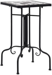 vidaXL Fekete és Fehér Kerámia Mozaik Kisasztal