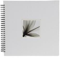 Dörr Dörr fotóalbum, spirálos, ablakos, beragasztós, UniTex, 34x34cm, 20lap/40oldal, fehér (D880350) (D880350)