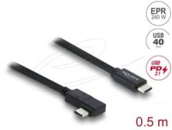 Delock Koaxiális USB-C 40 Gbps ívelt kábel 240W 0, 5 m (81709) (81709)