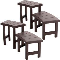  Pad szett, Intex PureSpa, 221 × 76 × 60 cm, barna, 2 közepes és 2 magas pad, összekapcsolható, 160 kg teherbírás, 4 személyes kerek jakuzzihoz (28515) (28515)