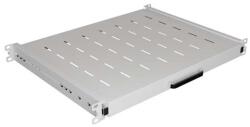 Lanberg 19" kihúzható polc/tálca 350mm, 1U/445X350mm, maximum terhelhetőség 35kg, szürke AK-1020-S (AK-1020-S)