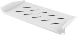 Lanberg 19" fix polc/tálca 1U/483x220 mm 25kg maximum terhelhetőség szürke AK-1014-S (AK-1014-S)