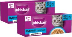 Whiskas Whiskas Adult 160x85g Nedves macskaeledel Halas finomságok zselében