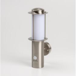 Výrobce po 1 ks LED kültéri falilámpa mozgásérzékelővel 1xE27/4, 9W/230V IP44 matt króm 9A21987 (BL2187)