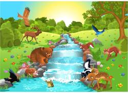 Blueback MAT Erdei állatok tapéta, gyerekrajzok, 300 x 250 cm (BBIMG7030)