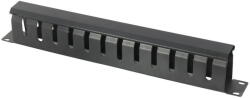 Spacer PANOU gestionare cabluri SPACER, tip masca orizontala cu capac, 19 inch, 1U, negru, "SPCM-1UC-BK-03 (SPCM-1UC-BK-03) - pcone