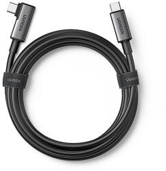 UGREEN ferde kábel USB Type C - USB Type C 60W töltéshez / adatátvitelhez VR szemüveg támogatással (pl. Oculus Quest 2) 5m fekete (US551)
