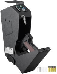 VEVOR Falra szerelhető pisztolyszéf ujjlenyomatos, kulcsos és kódzáras nyitású fegyverszéf 370x190x86 mm fegyverszekrény (SQJCD0000000XXFXMV0)