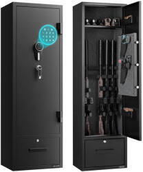 VEVOR Fegyverszekrény puskákhoz és pisztolyokhoz alsó fiókkal, digitális zárral (ZQBXXDCTS111B4B03001V9)