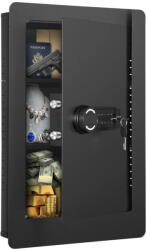 VEVOR Fegyverszéf 3 kivehető polccal 3 szintes falba építhető széf LED világítással és rezgésriasztóval (BGBXX09CUFT3G969UV9)