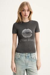 Miss Sixty póló selyemkeverékből - szürke XS