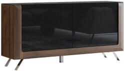  Szekrény Sovera 107 (Dió + Fényes fekete)