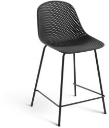 Kave Home Sötétszürke fém-műanyag kerti bárszék Quinby - Kave Home