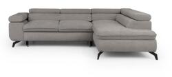Ropez Világosszürke zsenília sarokkanapé (jobb oldali-L alakú) Marbeya - Ropez