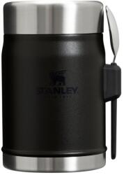 STANLEY Matt fekete rozsdamentes acél ételtartó termosz 400 ml Legendary Food Jar + Spork Black 2.0 - Stanley