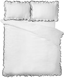 Catherine Lansfield Fehér kétszemélyes háromrészes ágyneműhuzat 200x200 cm So Soft Mono Frill - Catherine Lansfield