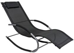 Garden Pleasure Fekete fém kerti napozóágy Naxos - Garden Pleasure