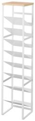 YAMAZAKI Fehér fém bortartó polcos állvány, palackok száma 16 20x88, 5x19 cm Tower - YAMAZAKI