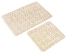 Foutastic Krémszínű fürdőszobai kilépő szett 2 db-os 50x80 cm Kareli - Foutastic