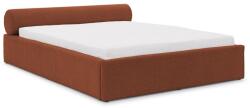 ROPEZ Terrakotta színű kárpitozott ágyneműtartós franciaágy ágyráccsal 160x200 cm Cille - Ropez