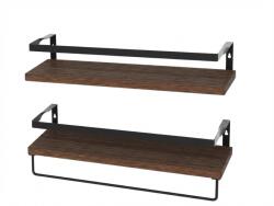  Fali polcok VIREON barna, 2 darabos szett