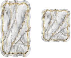 Foutastic Szürke-aranyszínű fürdőszobai kilépő szett 2 db-os 60x100 cm - Foutastic