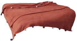 Mijolnir Téglavörös fleece ágytakaró 150x200 cm Pom Pom - Mijolnir