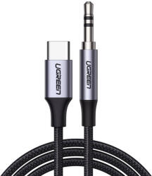 UGREEN CM450 USB-C 3, 5 mm-es mini jack 3, 5 mm-es AUX kábel, 1 m (fekete) (20192) - kamerapro