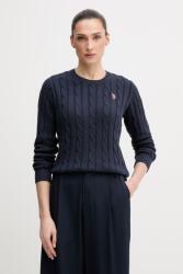 U. S. Polo Assn U. S. Polo Assn. pulóver női pamut CREW NECK CABLE - sötétkék XS