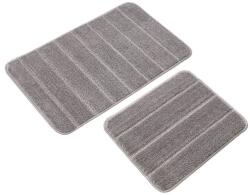 Foutastic Szürke fürdőszobai kilépő szett 2 db-os 50x80 cm Yeni Cizgli - Foutastic
