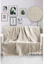 Viaden HN bézs pamut ágytakaró, 170 x 230 cm - Viaden