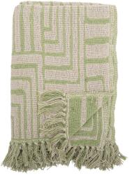 Bloomingville Zöld pamutkeverék takaró 130x155 cm Velva - Bloomingville