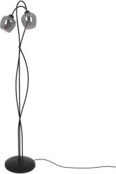 Kaja Lighting Lampadar Sara, 2xE27, D30cm, H156cm, metal negru, sticlă fumurie (K-5198)