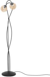 Kaja Lighting Lampadar Floro, 2xE14, D30cm, H155cm, metal negru, sticlă ambră (K-5129)