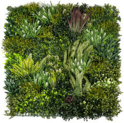  GreenWall Mesterséges Növényfal Panel, 1 m2 (Zen) | Gondozásmentes Zöldfal Kültérre és Beltérre - UV-stabil