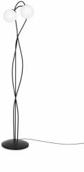 Kaja Lighting Lampadar Nela, 2xE14, D30cm, H155cm, metal negru, sticlă albă (K-5353)