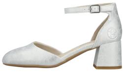 RIEKER Pantofi dama, Rieker, 44762-90-Argintiu, elegant, piele ecologica, cu toc, argintiu (Marime: 37)