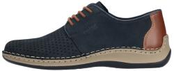 RIEKER Pantofi barbati, Rieker, 05226-14-Albastru, casual, piele naturala, perforati, cu talpa joasa, albastru (Marime: 40)