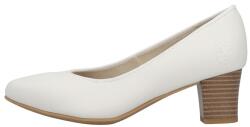 RIEKER Pantofi dama, Rieker, 44650-80-Alb, casual, piele naturala, cu toc, alb (Marime: 37)