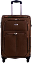 ORMI sötétbarna négy kerekű textil kicsi bőrönd